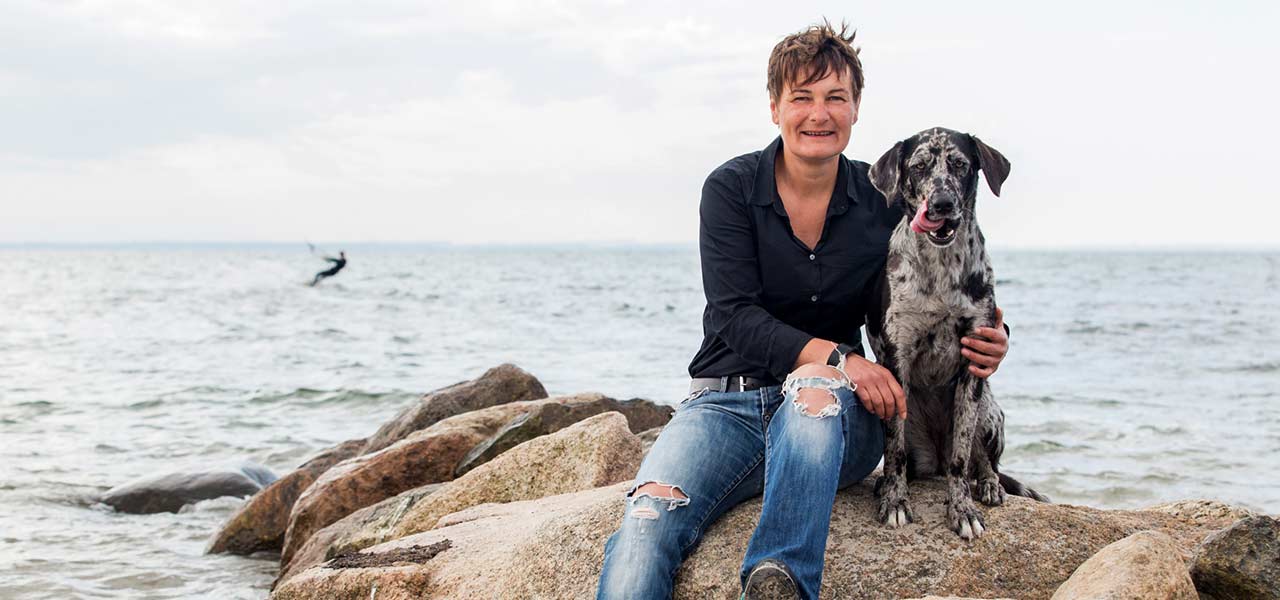 Hundetrainerin Silvia Steding mit Motte